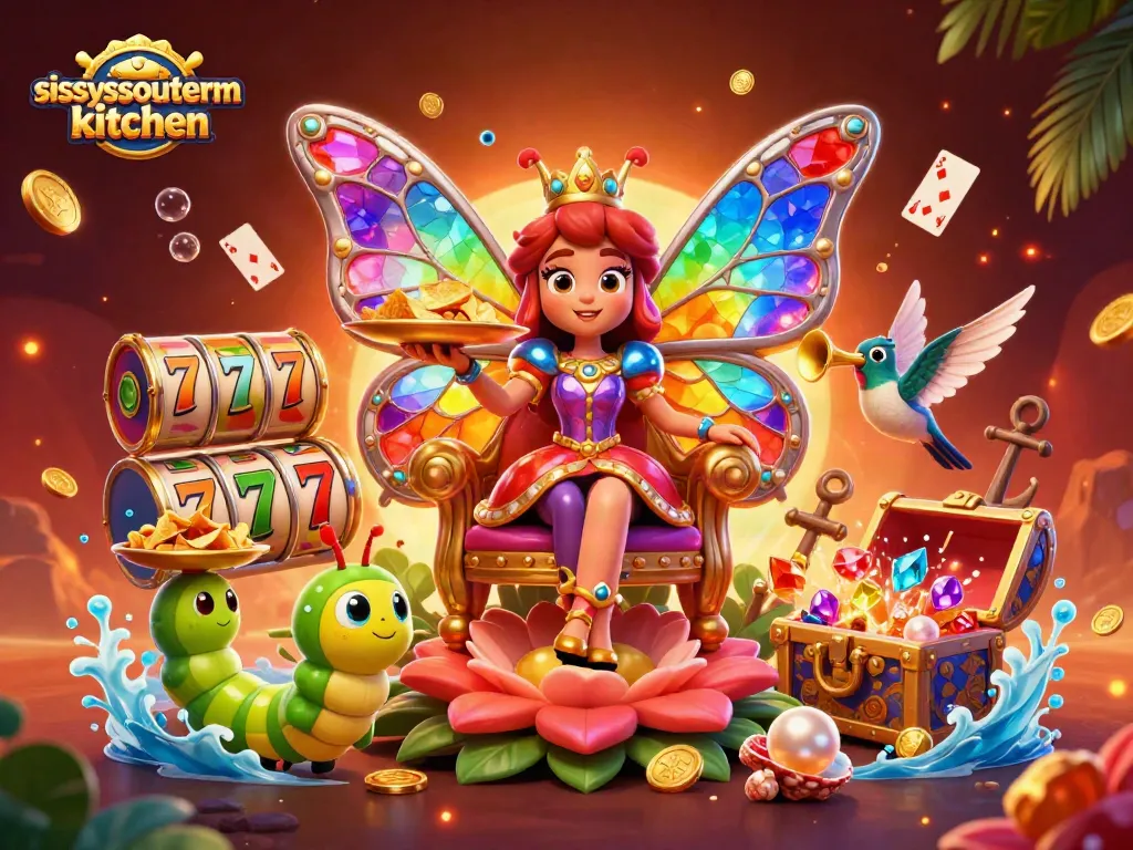Play exciting games at sissyssouthernkitchen with vibrant slot reels, treasures, and whimsical characters.