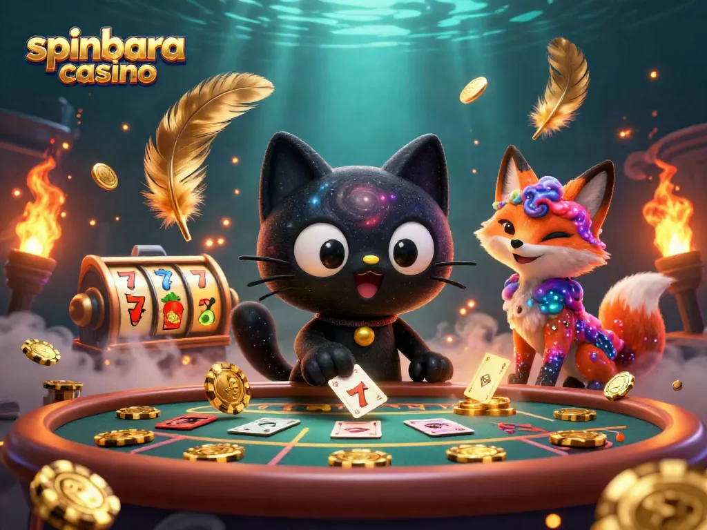 Experience the excitement of spinbara casino with vibrant gaming elements and characters.
